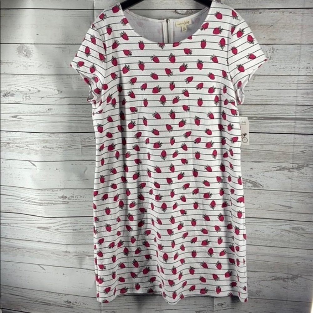 Maison Jules Strawberry Printed T-Shirt Dress